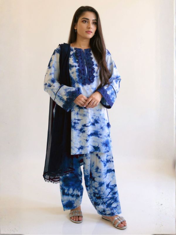 Tie-Dye Lawn Farshi Set