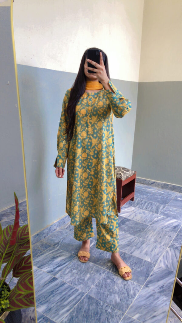 2-Pcs Lawn printed dress