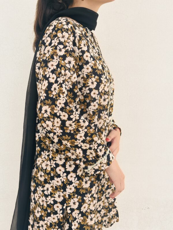 2-Pcs Floral Co-ord Set with Printed Loose Shirt & Shalwar