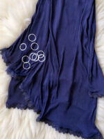 BLUE Chiffon Dupatta With Lace
