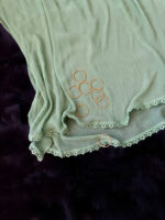 MINT GREEN Chiffon Dupatta With Lace