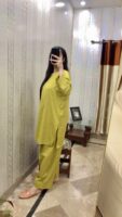 2-Pcs Lime Green Kurta with side pocket and Shalwar